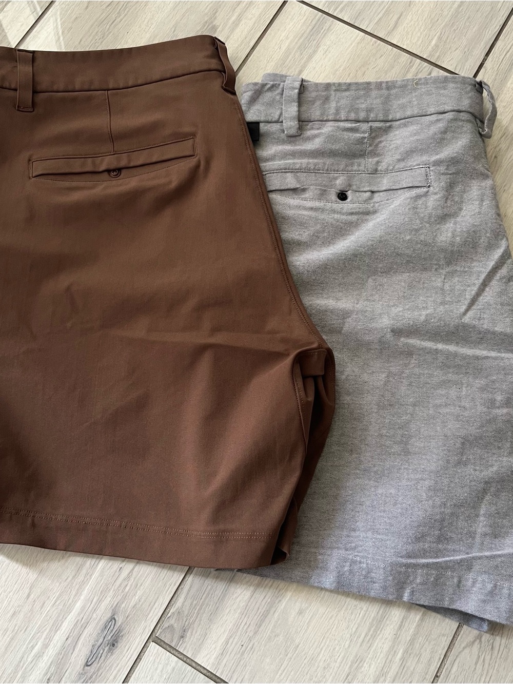 lululemon athletica Brown and Light Gray Men's Athletic Shorts